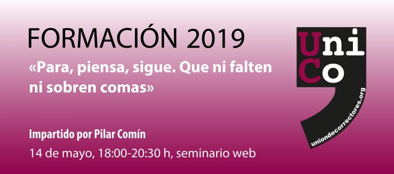 Seminario «Para, piensa, sigue. Que ni falten ni sobren comas»