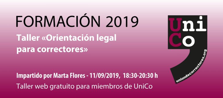 Taller «Orientación legal para correctores»