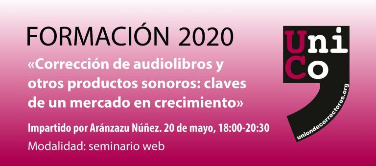 Seminario web «Corrección de audiolibros y otros productos sonoros: claves de un mercado en crecimiento»