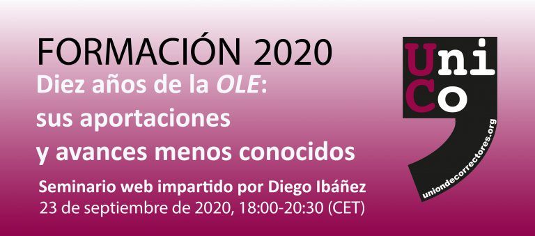 Seminario web «Diez años de la OLE: sus aportaciones y avances menos conocidos»