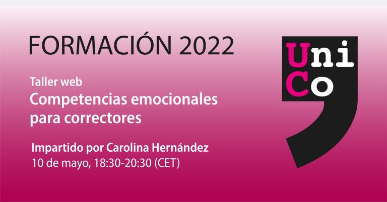 Taller web «Competencias emocionales para correctores»